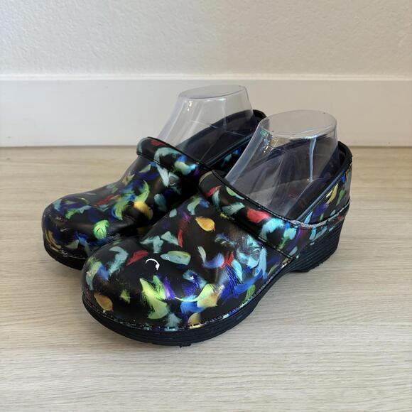 Dansko Womens LT Pro Plume Feather Patent Professional Clogs Size EUR 38 US 7 - Picture 1 of 8